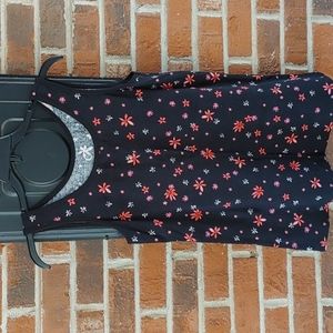 Cato  Red Flower Tank Top Size M